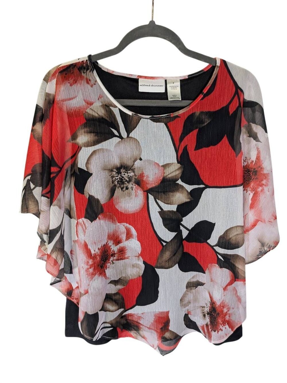 Alfred Dunner Women's Black and White Blouse Women's Size 8